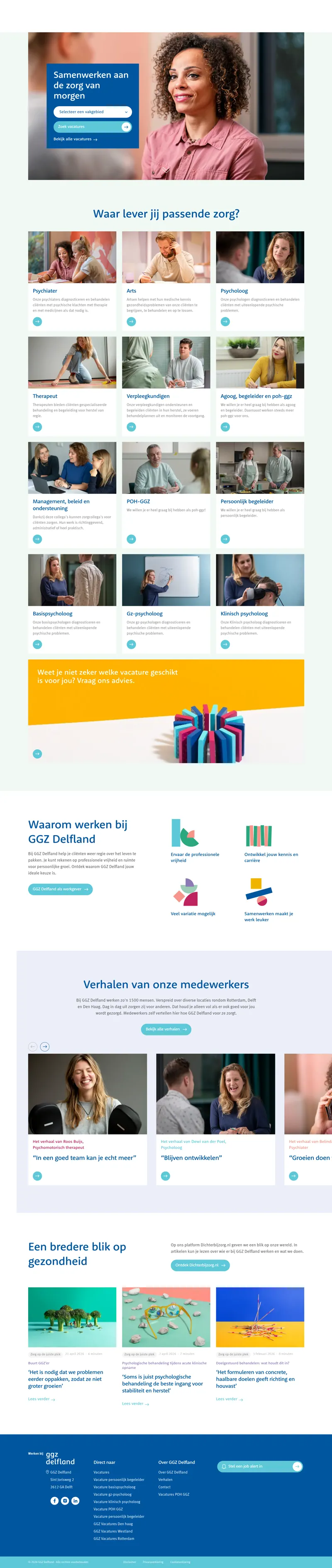 Werken bij GGZ Delfland